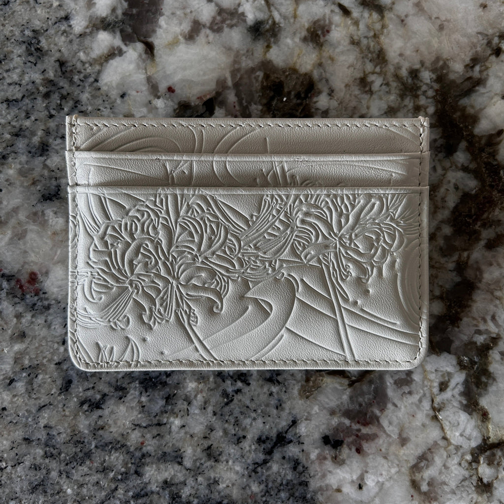 White "Spider Lilly" Card Holder