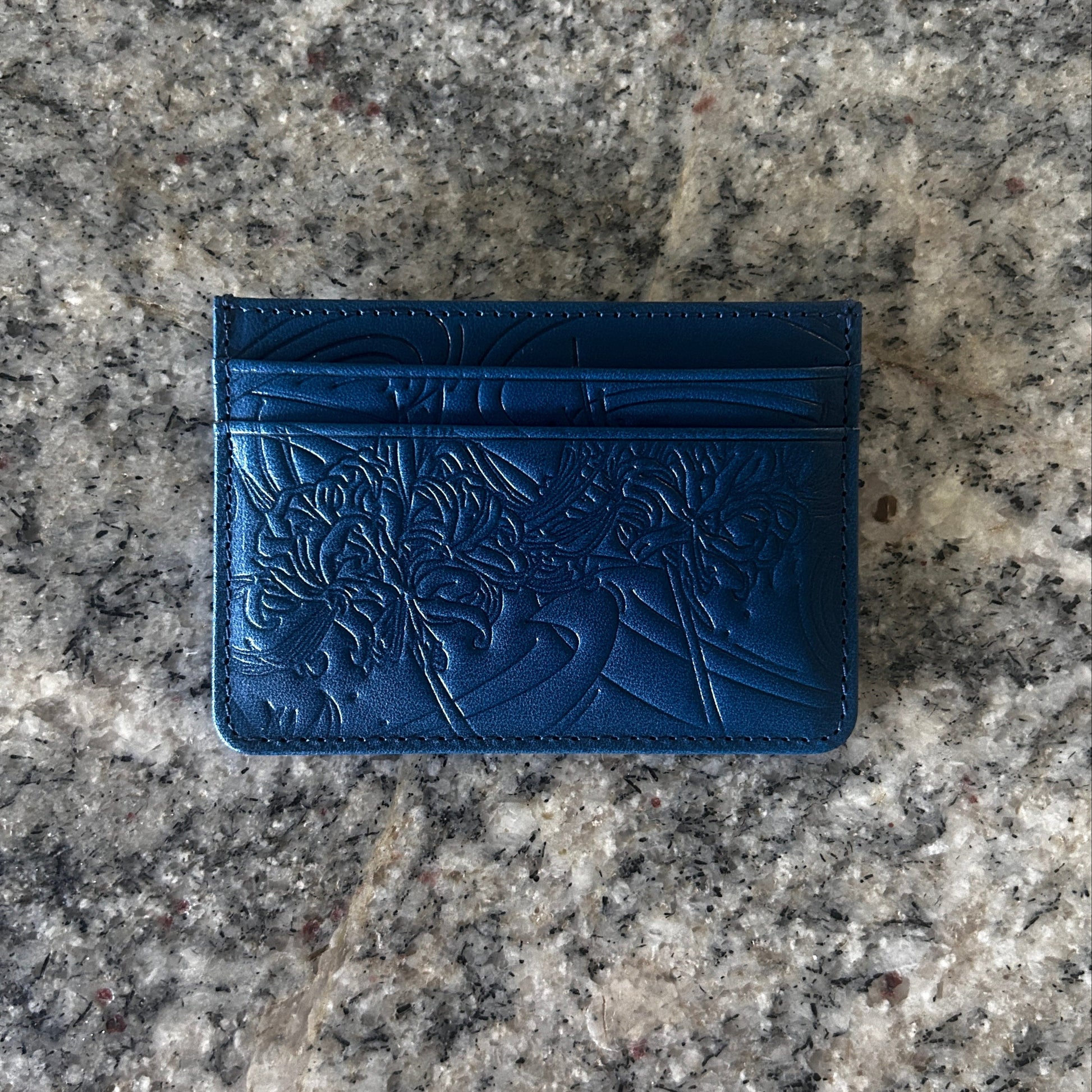 Blue "Spider Lilly" Card Holder