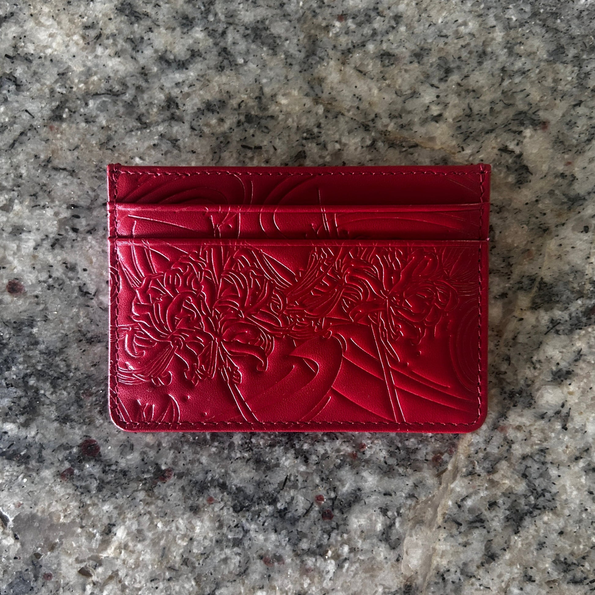 Red "Spider Lilly" Card Holder