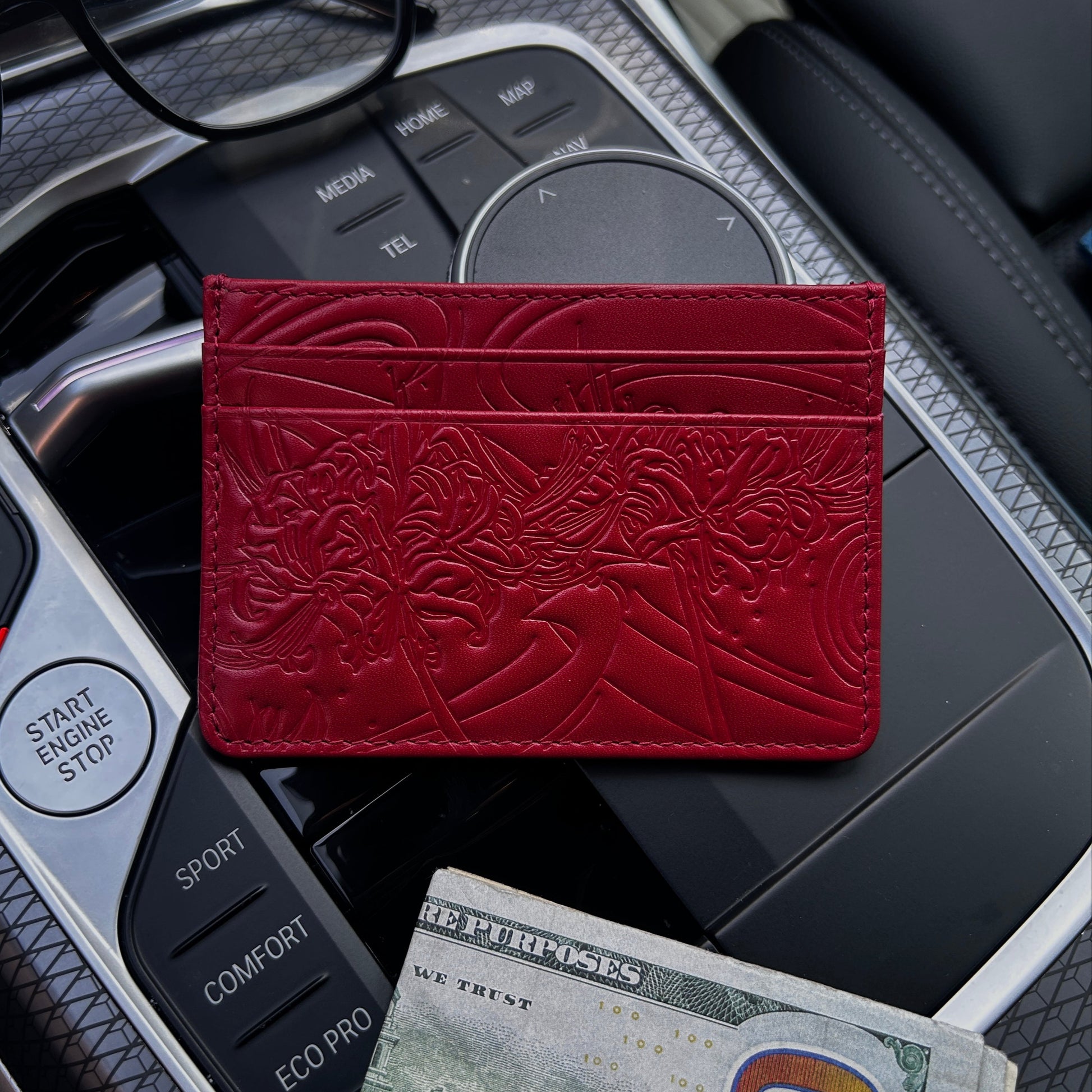 Red "Spider Lilly" Card Holder