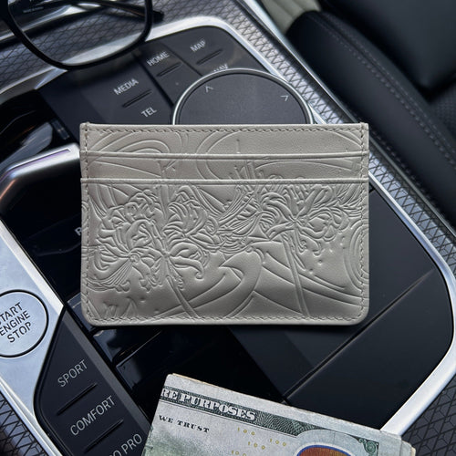 White "Spider Lilly" Card Holder